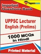 UPPSC Lecturer English Prelims Exam 1000 Objective MCQ / Question Bank in Hindi Book / Printed Material.