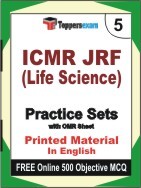 ICMR JRF (Life Science) Exam 5 Mock Test / Practice Sets Book English & FREE Online 500 Objective MCQ.