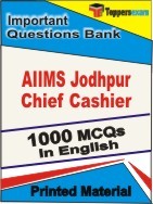 AIIMS Jodhpur Chief Cashier Exam Objective MCQ Book in English