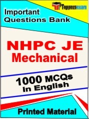 NHPC JE Mechanical Exam Book in English - Objective MCQ
