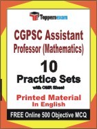 CGPSC Assistant Professor (Mathematics) Exam Practice Set Book in English