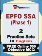EPFO SSA Phase 1 Exam Practice Set Book in English