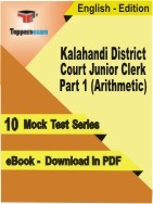 Kalahandi District Court Junior Clerk Part 1 (Arithmetic) PDF Book In English