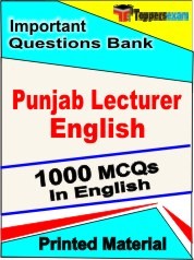 Punjab Lecturer English Exam Objective MCQ Book in English