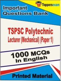 TSPSC Polytechnic Lecturer (Mechanical) Paper 1 Exam Objective MCQ Book in English