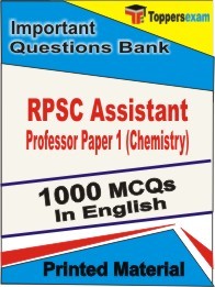 RPSC Assistant Professor Paper 1 (Chemistry) Exam Objective MCQ Book in English