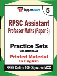 RPSC Assistant Professor Maths (Paper 3) Exam Practice Set Book in English