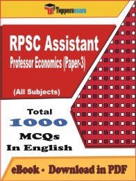 RPSC Assistant Professor Economics (Paper-3) PDF Book In English