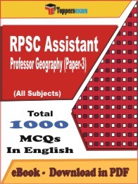 RPSC Assistant Professor Geography (Paper-3) PDF Book In English
