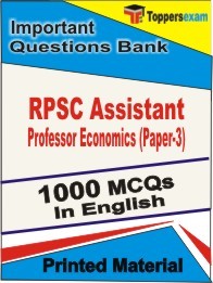 RPSC Assistant Professor Economics (Paper-3) Exam Objective MCQ Book in English
