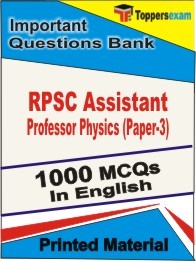 RPSC Assistant Professor Physics (Paper-3) Test  Book in English - Objective MCQ
