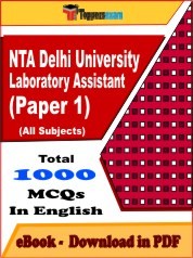 NTA Delhi University Laboratory Assistant Paper 1 PDF Book In English