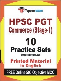HPSC PGT Commerce (Stage-1) Exam Practice Set Book in English
