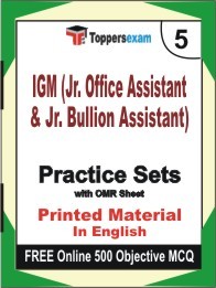 IGM (Jr. Office Assistant & Jr. Bullion Assistant) Exam Practice Set Book in English