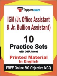 IGM (Jr. Office Assistant & Jr. Bullion Assistant) Exam Practice Set Book in English