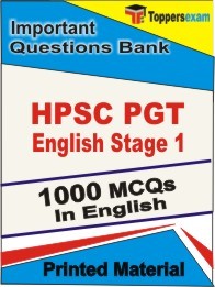HPSC PGT English Stage 1 Exam Book in English - Objective MCQ
