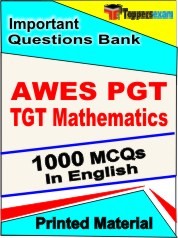 AWES PGT TGT Mathematics Exam  Book in English - Objective MCQ