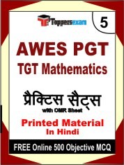 AWES PGT TGT Mathematics Exam Practice Set Book in Hindi