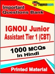 IGNOU Junior Assistant Tier 1 (CBT) Exam Objective MCQ Book in Hindi