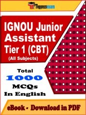 IGNOU Junior Assistant Tier 1 (CBT) PDF Book In English