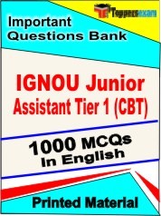 IGNOU Junior Assistant Tier 1 (CBT) Exam Objective MCQ Book in English