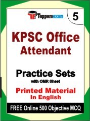 KPSC Office Attendant Book in English - Mock Test / Practice Set