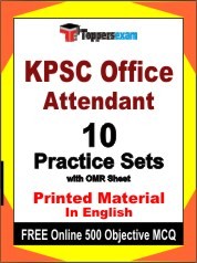 KPSC Office Attendant Book in English - Practice Set