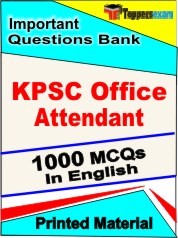 KPSC Office Attendant  Book in English - Objective MCQ