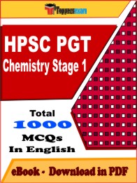 HPSC PGT Chemistry Stage 1 Exam PDF Book In English - MCQ / Objective Questions