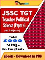 JSSC TGT Teacher Political Science (Paper 4) PDF Book In English - MCQ / Objective Questions