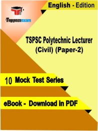 TSPSC Polytechnic Lecturer (Civil) (Paper-2) Test PDF Book in English - Mock Test/Practice Set