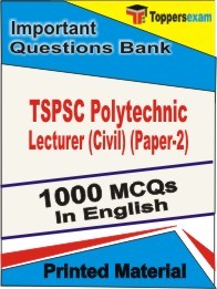 TSPSC Polytechnic Lecturer (Civil) (Paper-2) Exam Objective MCQ Book in English