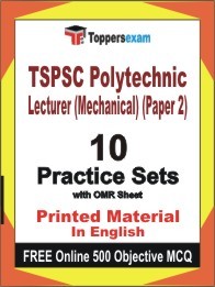 TSPSC Polytechnic Lecturer (Mechanical) Paper 2 Test Book in English - Practice Set