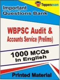 WBPSC Audit & Accounts Service Prelims Exam Objective MCQ Book in English
