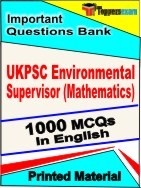 UKPSC Environmental Supervisor (Mathematics) Exam Objective MCQ Book in English