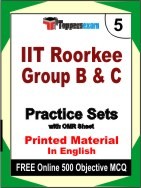IIT Roorkee Group B & C Test Book in English - Mock Test / Practice Set
