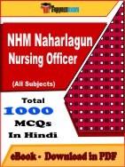 NHM Naharlagun Nursing Officer PDF Book In Hindi