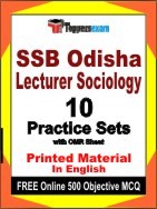 SSB Odisha Lecturer Sociology Exam Practice Set Book in English