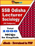 SSB Odisha Lecturer Sociology PDF Book In English