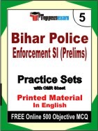 Bihar Police Enforcement SI Prelims Exam Practice Set Book in English