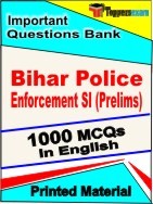 Bihar Police Enforcement SI Prelims Exam Objective MCQ Book in English