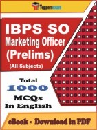 IBPS SO Marketing Officer Prelims PDF Book In English