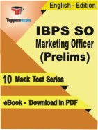 IBPS SO Marketing Officer Prelims PDF Book In English