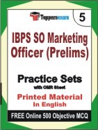 IBPS SO Marketing Officer Prelims Exam Practice Set Book in English