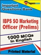 IBPS SO Marketing Officer Prelims Exam Objective MCQ Book in English