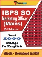 IBPS SO Marketing Officer Mains PDF Book In English