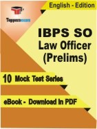 IBPS SO Law Officer Prelims PDF Book In English