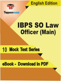 IBPS SO Law Officer (Main) Test PDF Book in English - Mock Test/Practice Set