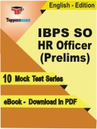 IBPS SO HR Officer Prelims PDF Book In English