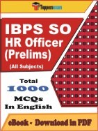 IBPS SO HR Officer Prelims PDF Book In English